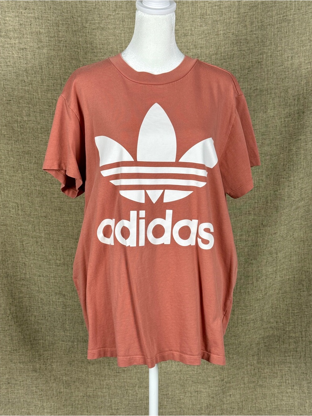 adidas Womens Dusty Rose White Trefoil T-Shirt